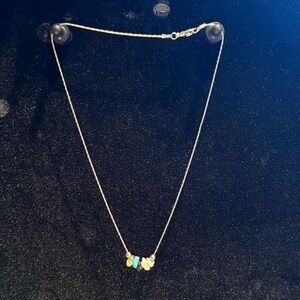 ❤️Boutique - Silver Multi-Stone Chip Necklace - OS